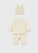 Mayoral σετ 3 τεμαχίων εκρού με ελεφαντάκι & καμηλοπάρδαλη : 2